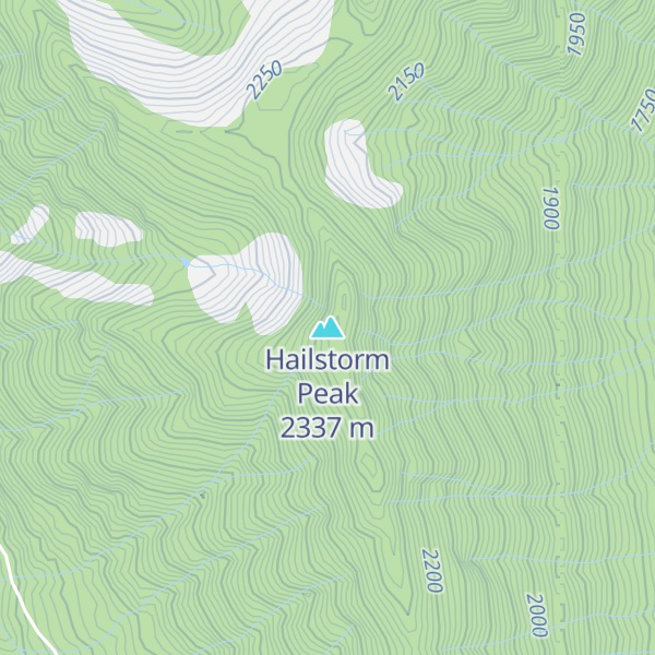 Map of Hailstorm Peak