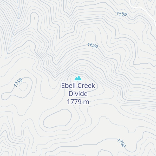 Map of Ebell Creek Divide