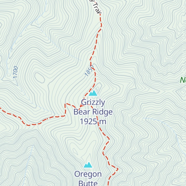 Map of Grizzly Bear Ridge
