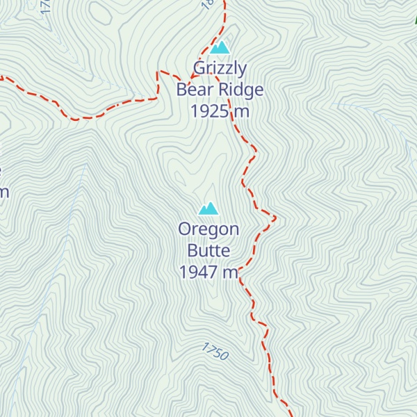Map of Oregon Butte