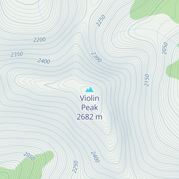 Map of Violin Peak