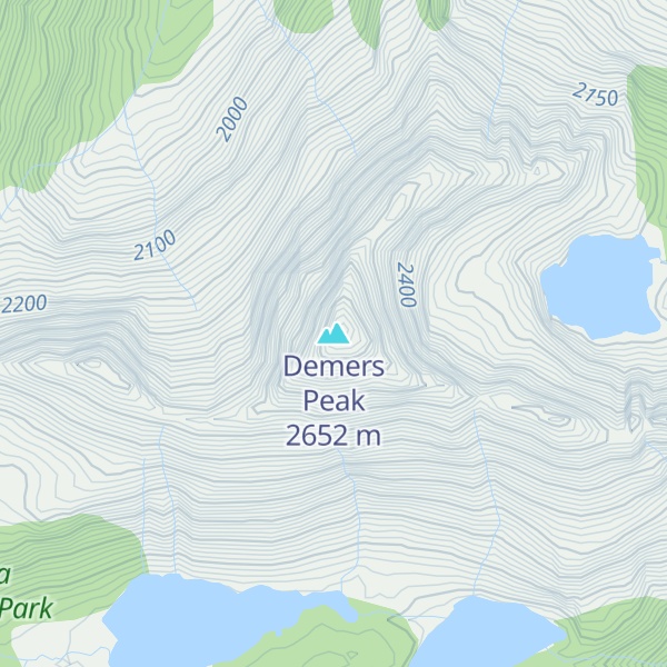 Map of Demers Peak