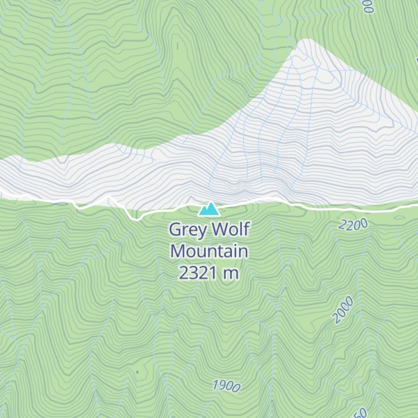 Map of Grey Wolf Mountain