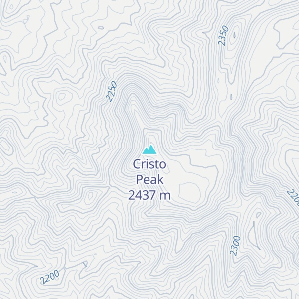 Map of Cristo Peak