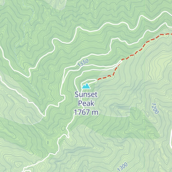 Map of Sunset Peak