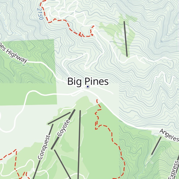 Map of Angeles National Forest Visitor Center - Big Pines
