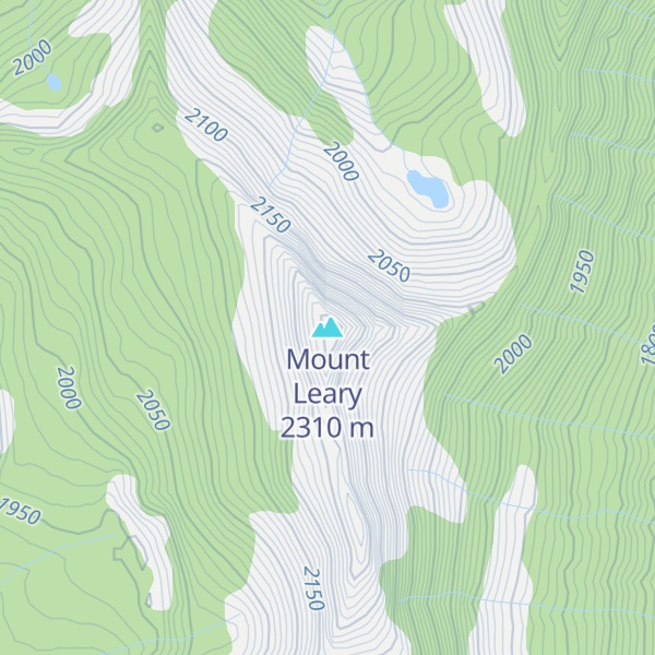Map of Mount Leary