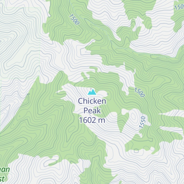 Map of Chicken Peak