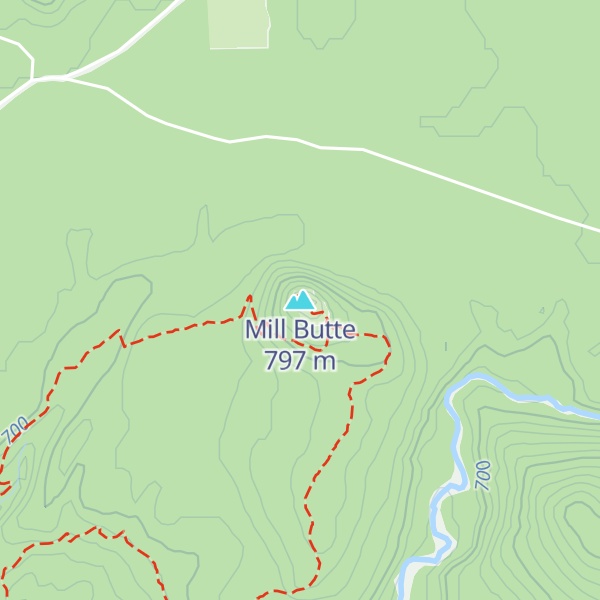 Map of Mill Butte