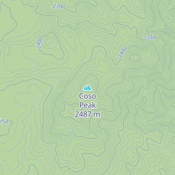 Map of Coso Peak