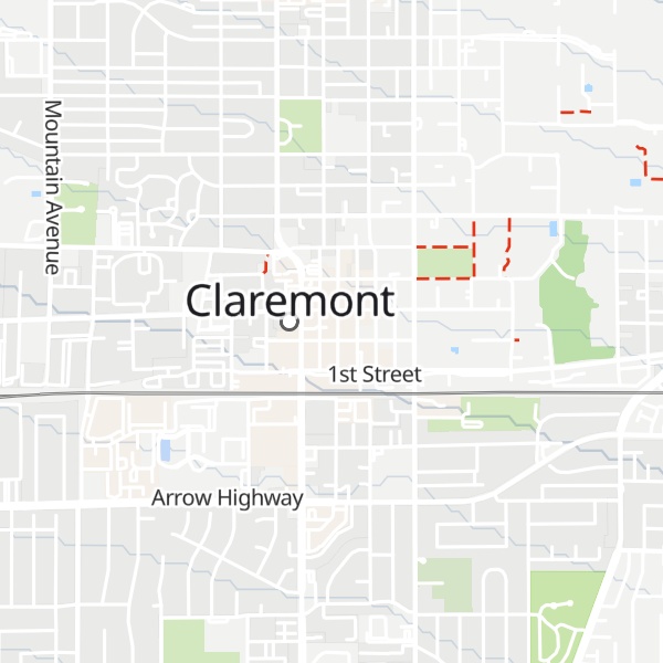 Map of Claremont Chamber of Commerce/Visitors Bureau