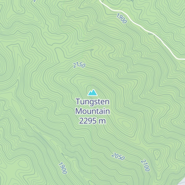 Map of Tungsten Mountain
