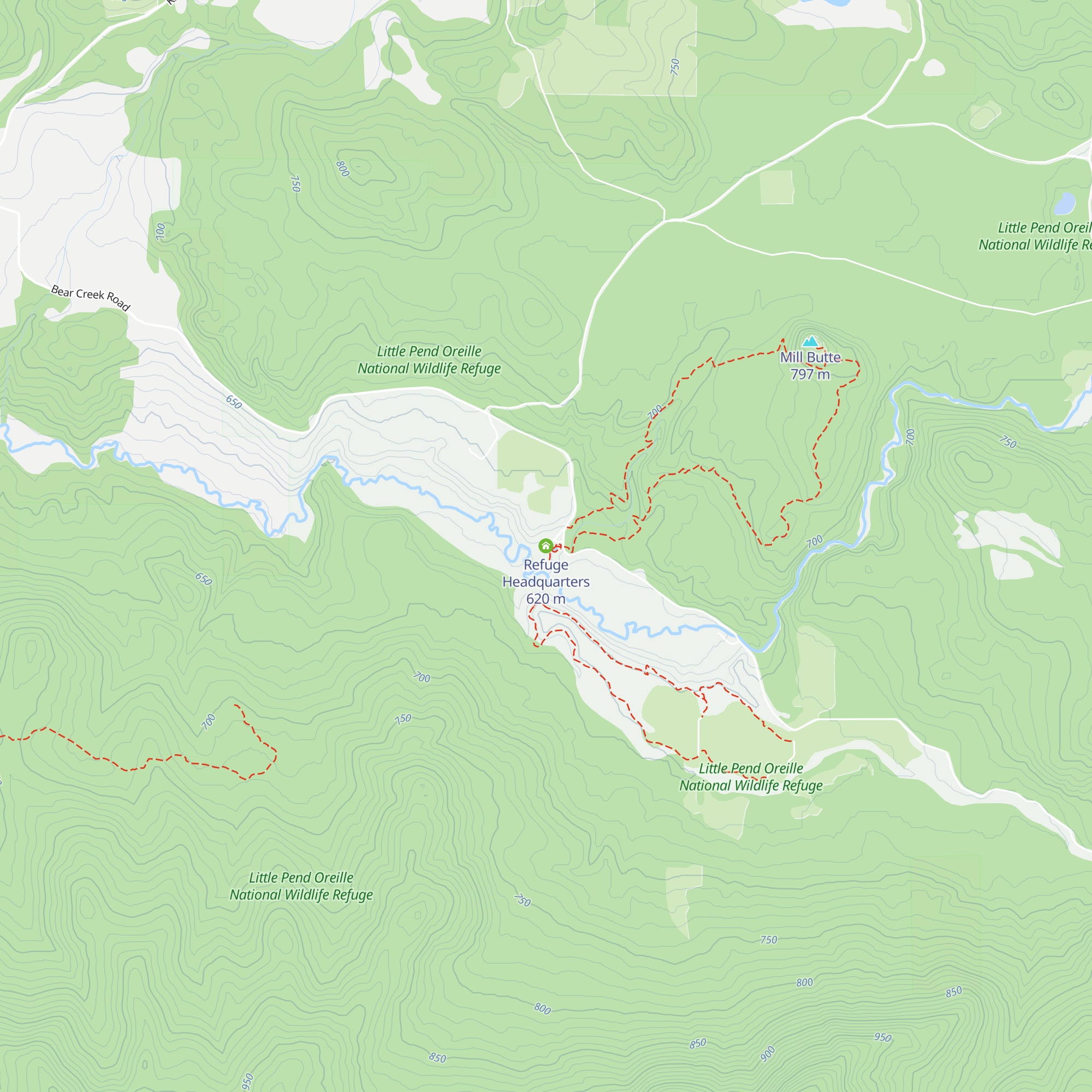 Refuge Headquarters map