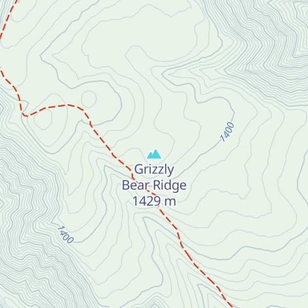 Map of Grizzly Bear Ridge