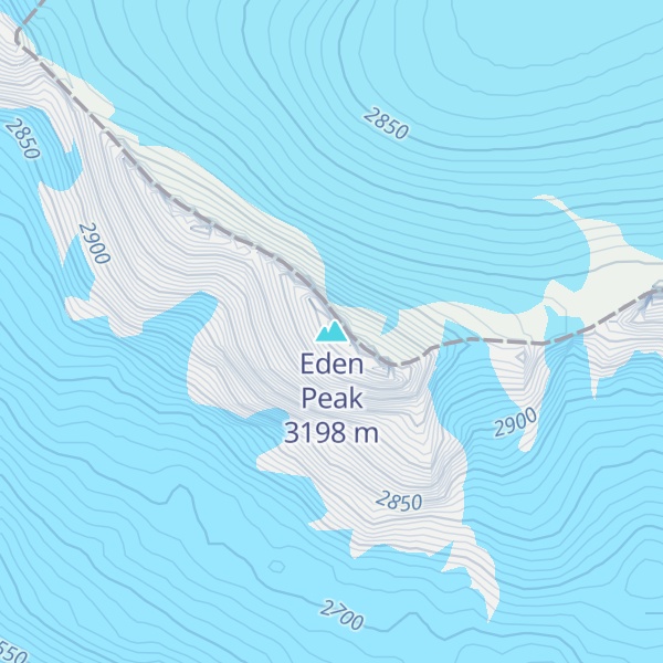 Map of Eden Peak