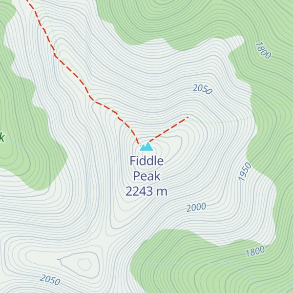 Map of Fiddle Peak