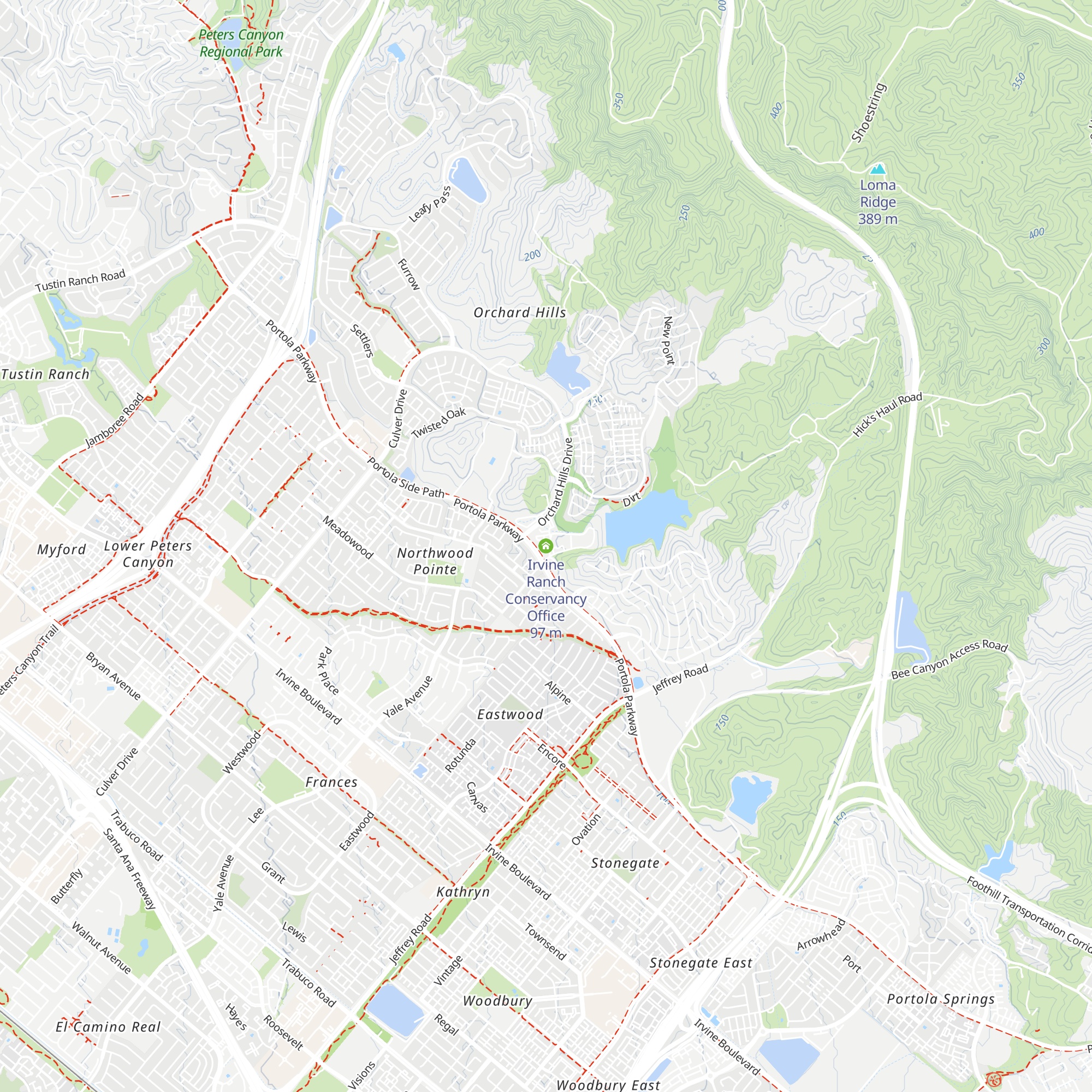 Irvine Ranch Conservancy Office map