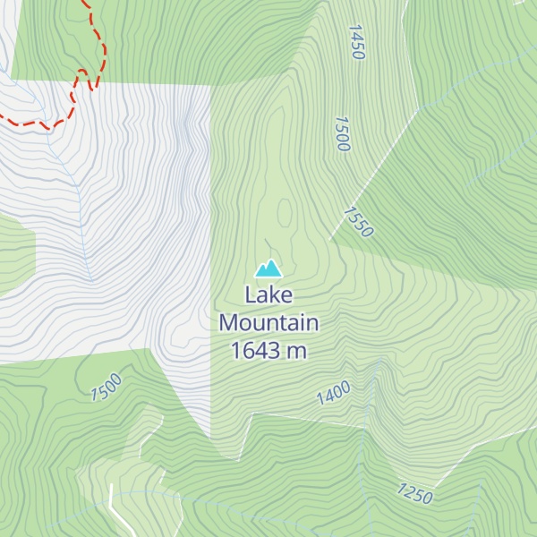Map of Lake Mountain