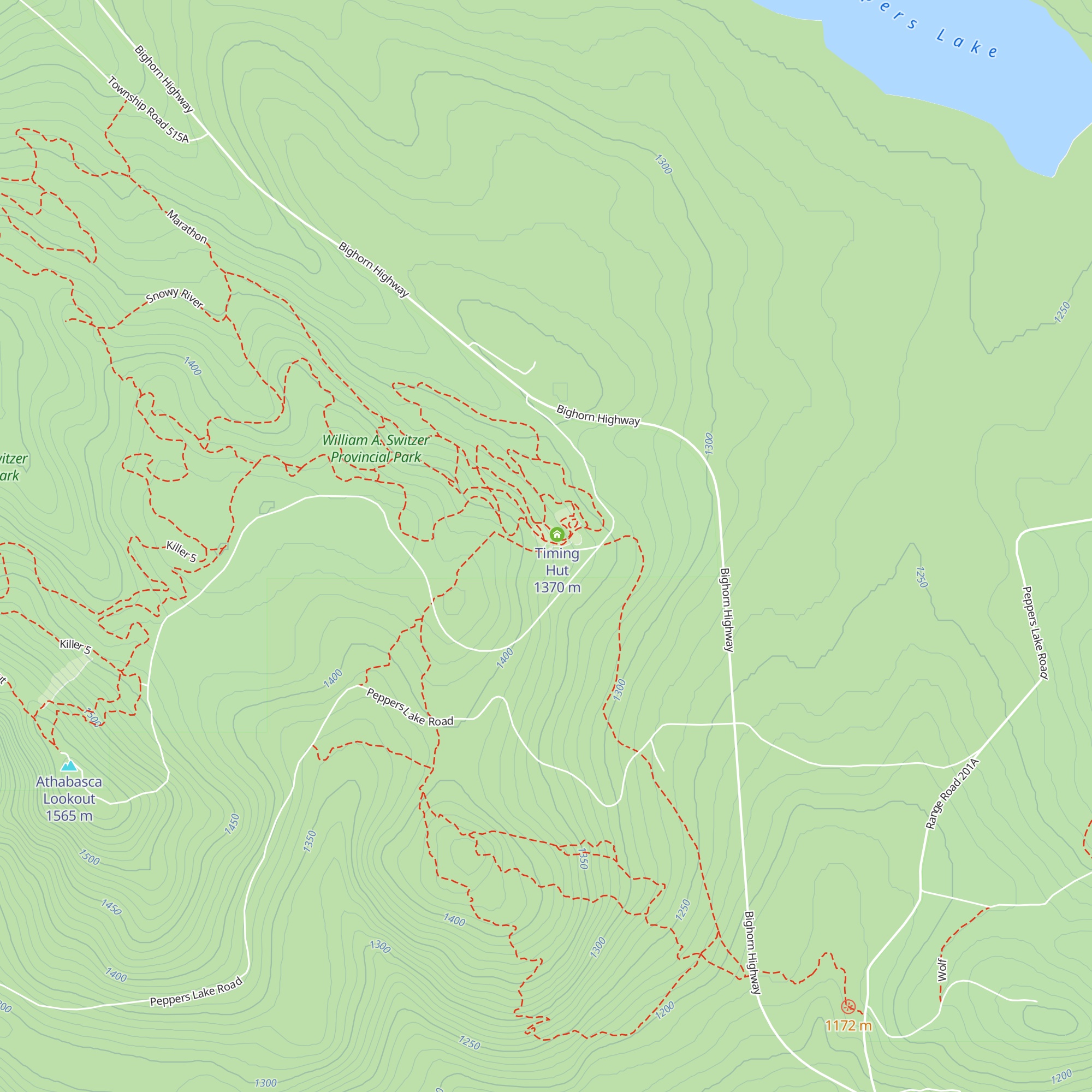 Hinton Nordic Centre map