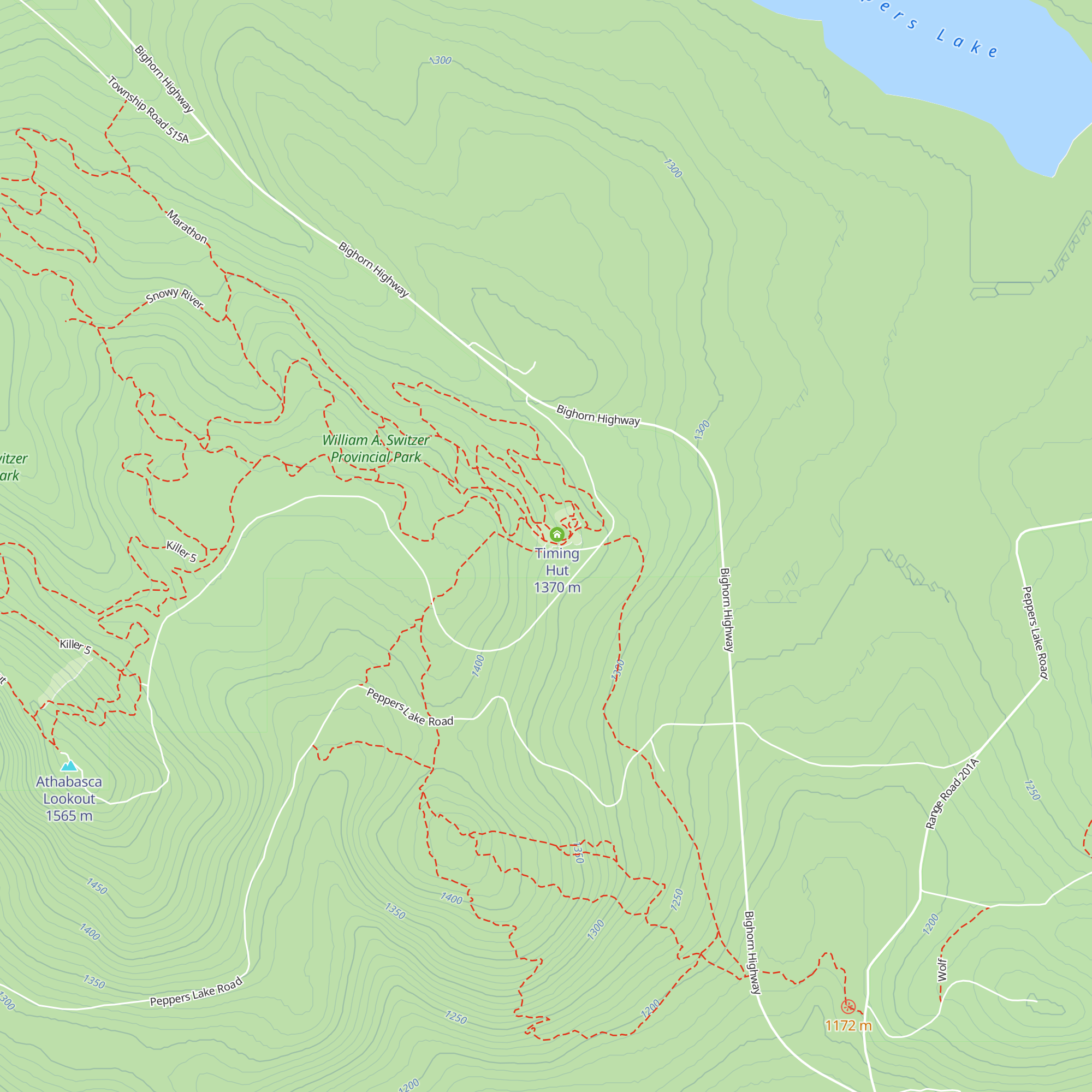 Hinton Nordic Centre map