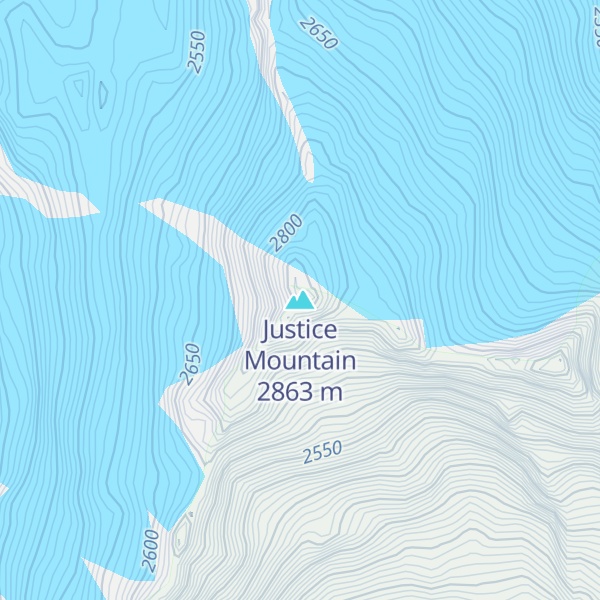 Map of Justice Mountain