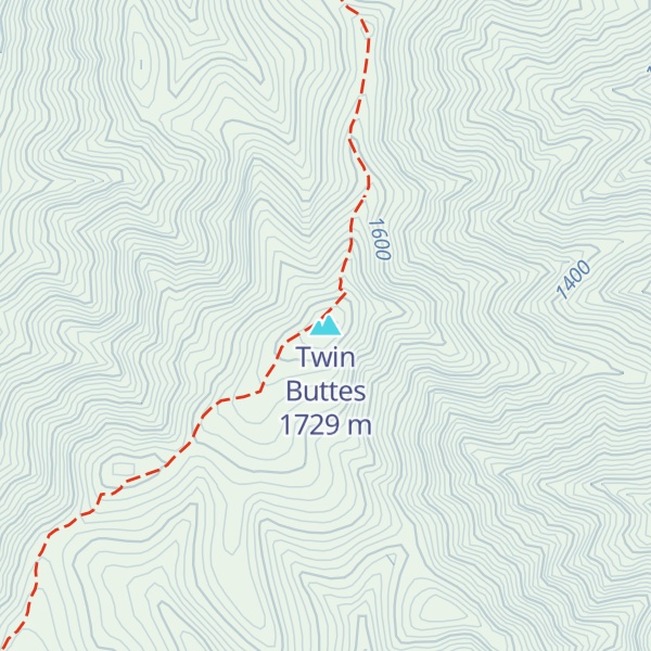 Map of Twin Buttes