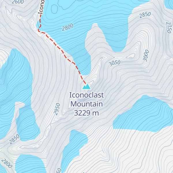 Map of Iconoclast Mountain