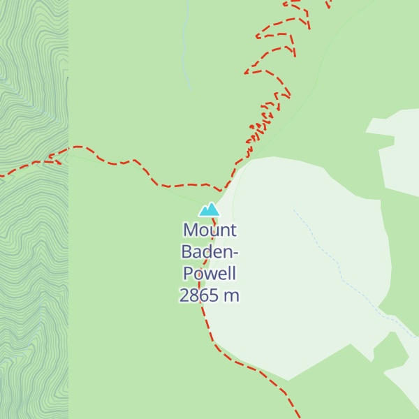 Map of Mount Baden-Powell