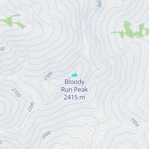 Map of Bloody Run Peak