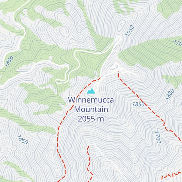 Map of Winnemucca Mountain