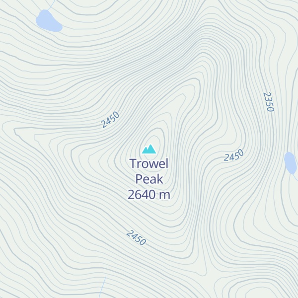 Map of Trowel Peak