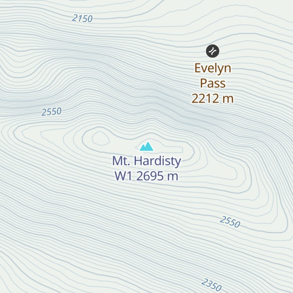 Map of Mt. Hardisty W1