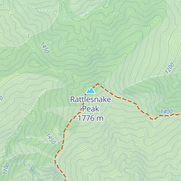 Map of Rattlesnake Peak