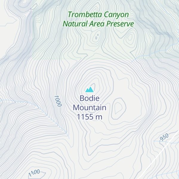 Map of Bodie Mountain