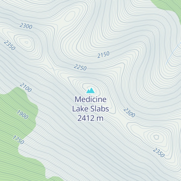 Map of Medicine Lake Slabs