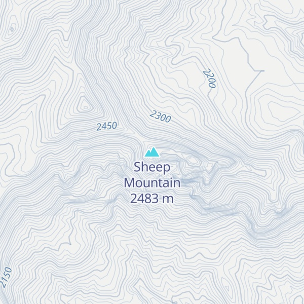 Map of Sheep Mountain
