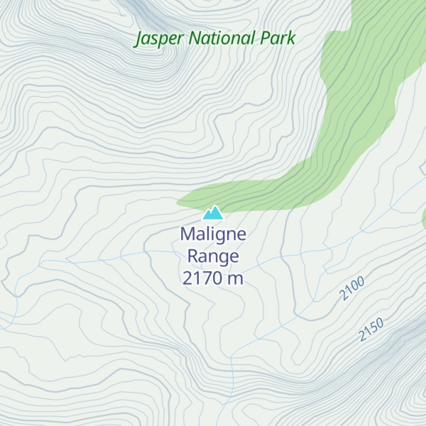 Map of Maligne Range