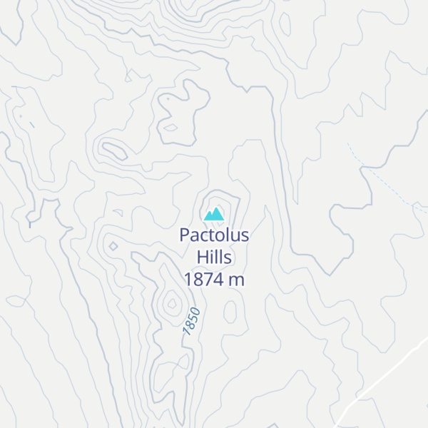 Map of Pactolus Hills
