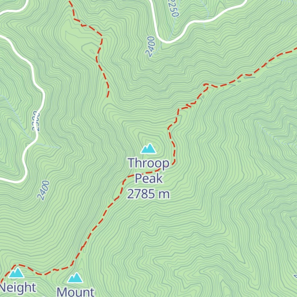 Map of Throop Peak