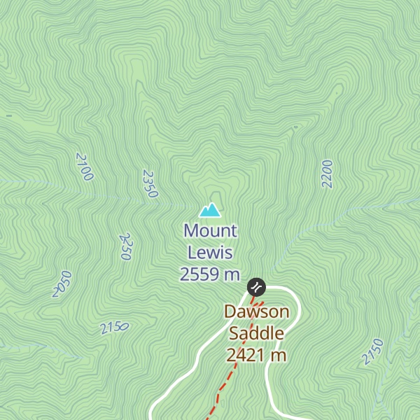 Map of Mount Lewis