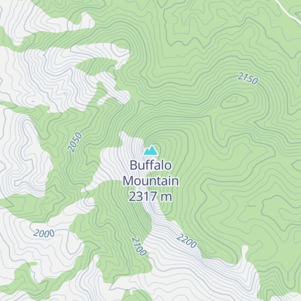 Map of Buffalo Mountain