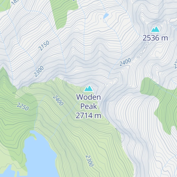 Map of Woden Peak