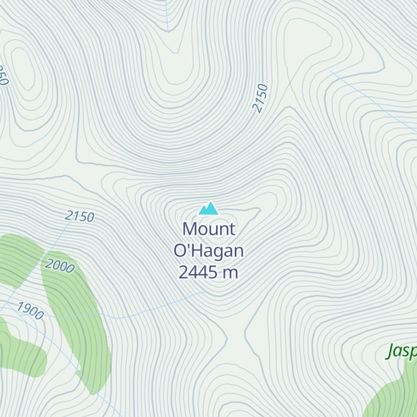 Map of Mount O'Hagan