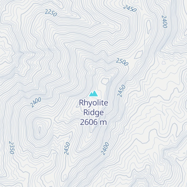 Map of Rhyolite Ridge