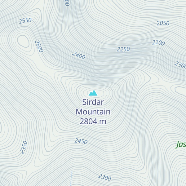 Map of Sirdar Mountain