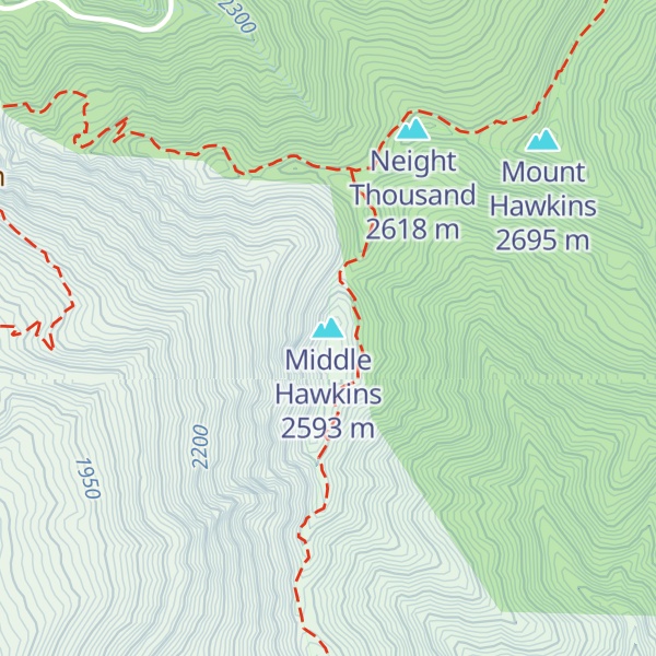 Map of Middle Hawkins