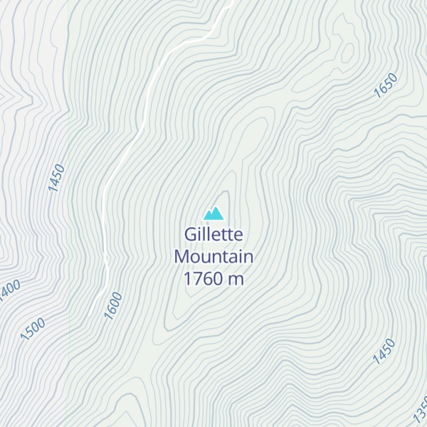 Map of Gillette Mountain