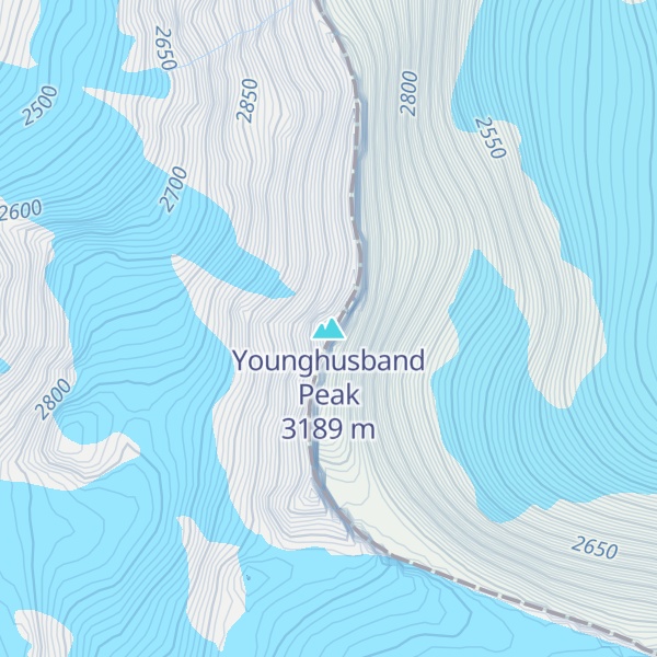 Map of Younghusband Peak