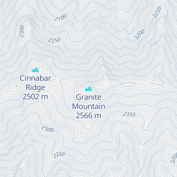 Map of Granite Mountain