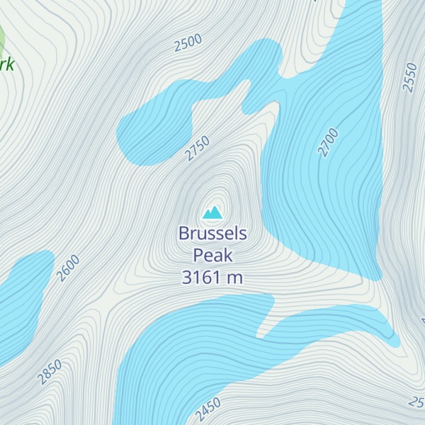 Map of Brussels Peak